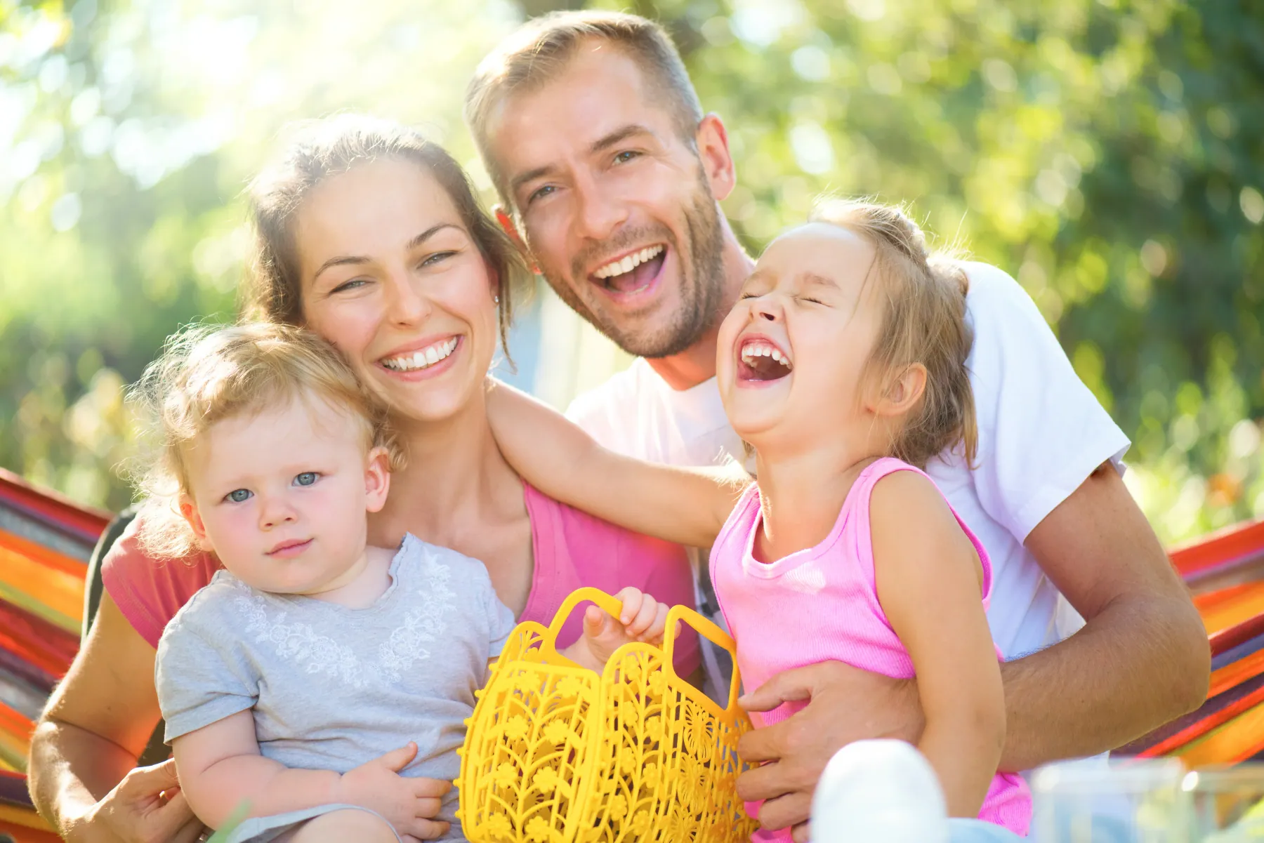 A family enjoying lifelong dental health